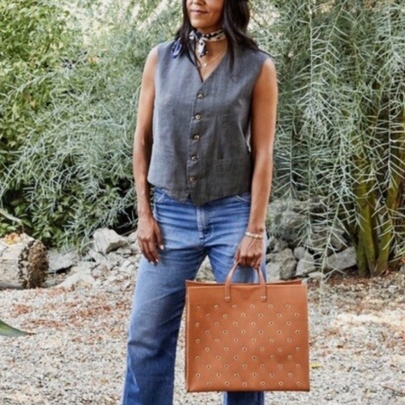 Clare V  Simple Tote - Leather with Grommets - Picture 4 of 4